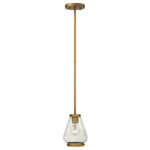 Elstead Hinkley Finley Mini Dome Pendant Light 1x E27 Brushed Bronze