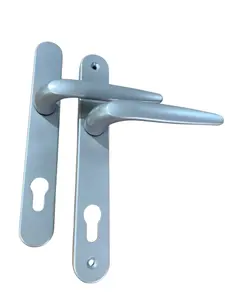 Silver Long Backplate Door Handle