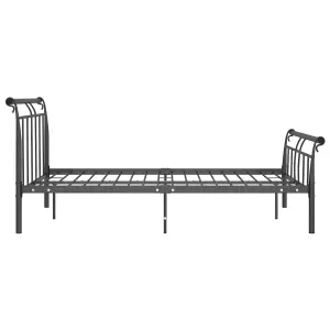 Berkfield Bed Frame Black Metal 140x200 cm