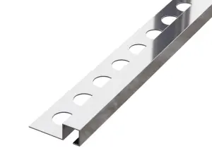 ILCOM decorative profile Qs 10mm x 2440mm x 0.6mm Silver Polished Stainless Steel