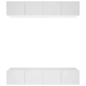 Berkfield TV Cabinets 4 pcs White 80x30x30 cm Engineered Wood