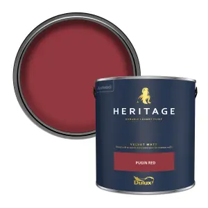 Dulux Trade Heritage Pugin Red Velvet matt Wall paint, 2.5L