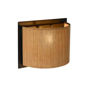 Lucide Magius Scandinavian Wall Light - 1xE27 - Light Wood