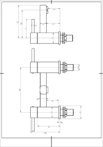 Contemporary Bath Filler Mixer Tap - Chrome