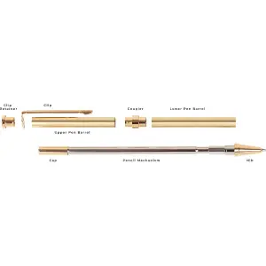 Artisan Click Pencil Kit - 24kt Gold