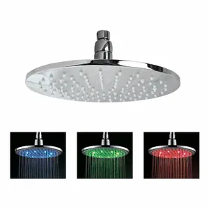 Flora 3 Dial 3 Way Round Set - Shower LED Head, Handset & Body Jets