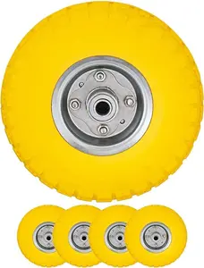 10 X Pneumatic Sack Truck Trolley Wheel Barrow Tyre Tyres Wheels Anti-slip Grip 10''