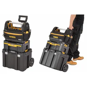 Dewalt Tstak Bottom Large Pro Open Mouth Tote Bag 18" Toolbag + Tstak 2 Case