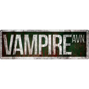 Grindstore Vampire Avenue Plaque Green/White (One Size)