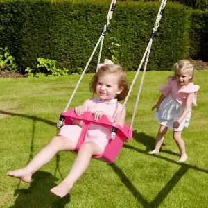 Rebo Baby Toddler Swing Seat with Adjustable Ropes - Pink