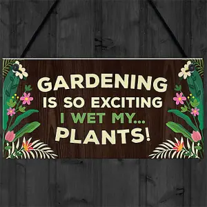 Red Ocean Gardening Gifts Funny Garden Sign Gift For Her Garden Shed Summer House Plaque