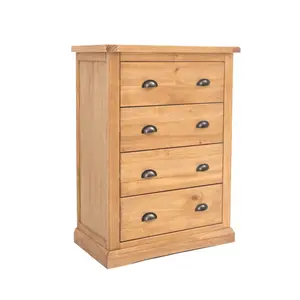 Lucca 4 Drawer Chest of Drawers Brass Cup Handle