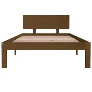 Berkfield Bed Frame Honey Brown Solid Wood Pine 100x200 cm