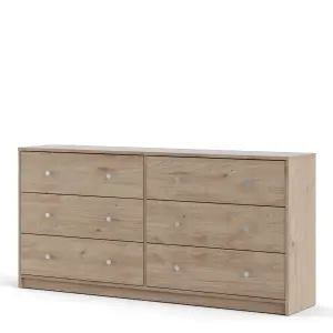 May Chest of 6 Drawers (3+3) in Jackson Hickory Oak