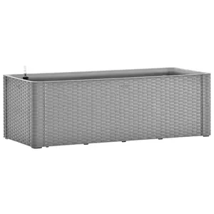 Berkfield Garden Raised Bed with Self Watering System Grey 100x43x33 cm