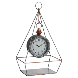 Interiors by Premier Hayden Antique Silver Finish Table Clock