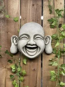 Cheerful Large Buddha Face Plaque