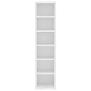 vidaXL CD Cabinet White 21x20x88 cm Engineered Wood