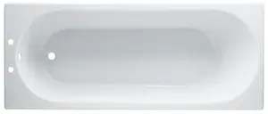 Cooke & Lewis Shaftesbury White Acrylic Rectangular Straight Bath (L)1600mm (W)700mm