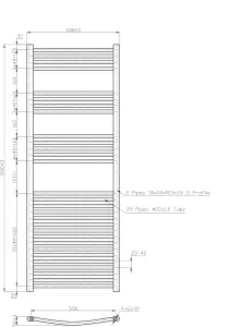 Right Radiators 1600x600 mm Bathroom Curved Heated Towel Rail Radiator Warmer Ladder Chrome