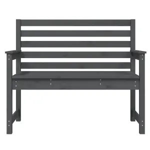 Berkfield Garden Bench Grey 109x48x91.5 cm Solid Wood Pine