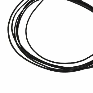 2mm Elastic Cord, Thread Beading String Round Cord Stretchy Elastic, Black - 25 Metres