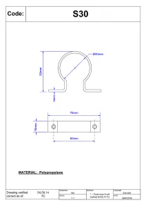 McAlpine S30 1.25" Pipe Clip S30