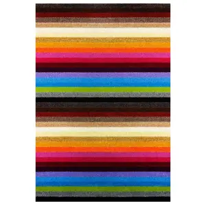 Alya Collection Washable Rugs & Runners Striped Design in Multicolour   117M