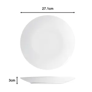 60Piece  White Coupe Dinner Set