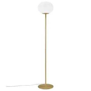 Nordlux Alton 27,5 Indoor Living Dining Bedroom Metal Floor Lamp in Brass (H) 150cm