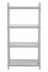 Interiors by Premier Chester Wood Four Tier Grey Shelf Unit