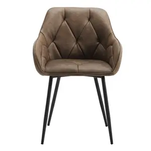 Simson Metal Side Chair Dark Brown