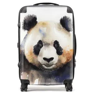 Panda Watercolour Suitcase - Medium