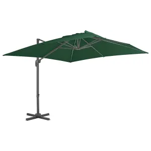 Berkfield Outdoor Umbrella with Portable Base Green