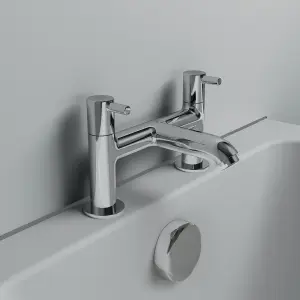 Ideal Standard Ceraline Gloss Chrome effect Surface-mounted Manual Double Bath Filler Tap