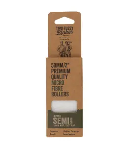 Two Fussy Blokes Semi Smooth Roller Refill Sleeves 2" (50mm) - 4 Pack