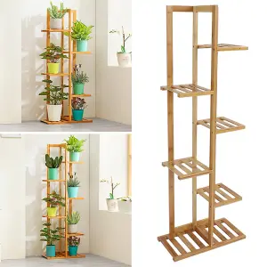 Outdoor 6 Tiered Garden Hanging Wood Plant Stand 1250mm(H)