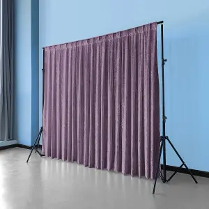 4x1M Crushed Velvet Backdrop, Photography Background Blackout Curtain - Lavender