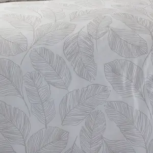 Matteo Cotton Blend Floral Duvet Cover Set with Pillowcases Natural / Super King - 2 Standard Pillowcase