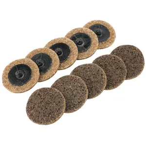 Draper  Polycarbide Abrasive Pads, 50mm, Coarse (Pack of 10) 75625