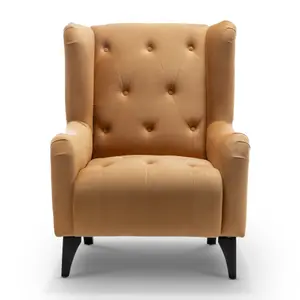 Velvet Gold Daniella Wingback Chair