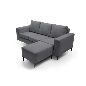 Capri Reversible Corner Sofa in Dark grey