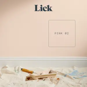 Lick Pink 02 Matt Emulsion paint, 2.5L