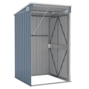 Berkfield Wall-mounted Garden Shed Grey 118x100x178 cm Galvanised Steel