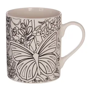 Maison by Premier Butterflies Colour In Mug