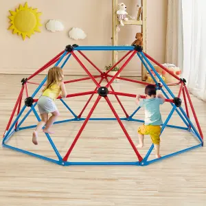 Costway 6FT Dome Climber Climbing Frame Geometric Climbing Dome Kids Toddlers Garden Gym