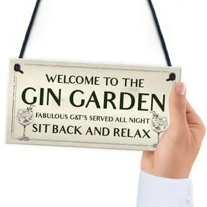 Gin Garden Welcome Sign Home Bar Garden Sign Bar Decor Gift Gin Gift Family Gift