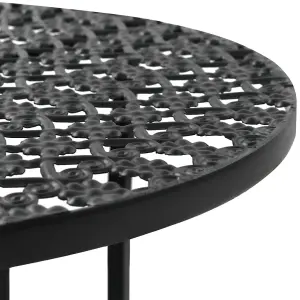 Berkfield Bistro Table Black 40x70 cm Metal