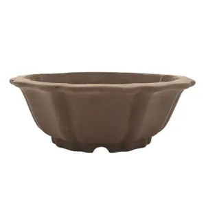 Unglazed Bonsai Pot Round - 18cm x 18cm x 5cm - YB1123