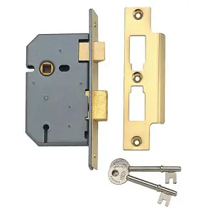 Union Satin Chrome Mortice Sash Lock Grey/Gold (One Size)